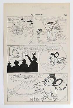 Mighty Mouse #77 Story Page 6 Original Art (Pines Comics, 1957) Larry Silverman