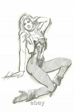 Mike Grell Signed Black Canary Original Art-11 X 17-dc Comics! Free Shipping