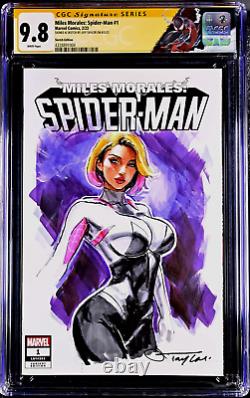 Miles Morales Spider-man #1 Cgc Ss 9.8 Spider-gwen Original Art Sketch Mary Jane