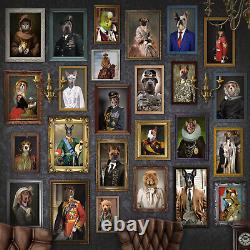 Military Cat Portrait Ukrainian Royal Regal Pet Art Funny Custom Decor