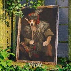 Military Cat Portrait Ukrainian Royal Regal Pet Art Funny Custom Decor