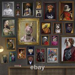 Movie Star Knight Portrait Pet Art Funny Dog Cat Wall Art Regal Pet Loss