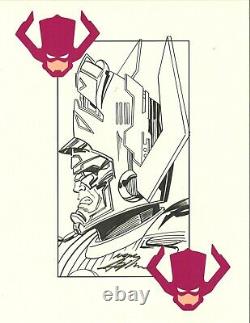 Neal Adams Original Marvel Comics GALACTUS Profile Art Signed 8 1/2x11