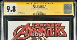 New Avengers #1 Cgc Ss 9.8 Black Widow Original Art Sketch Hawkeye Thor Iron Man