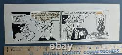 ORIGINAL DIK BROWNE COMIC STRIP ART HAGAR THE HORRIBLE 1977 HELGA HONI Birthday