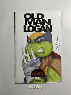 Old Man Logan #1 (2015) 9.4 NM Marvel Sketch Variant TMNT Wolverine Original Art