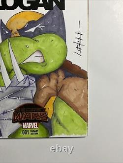 Old Man Logan #1 (2015) 9.4 NM Marvel Sketch Variant TMNT Wolverine Original Art