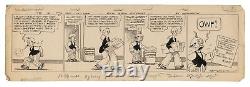 Original 1928 NY Tribune Comic Strip Art Drawing By E. H. Wellington Sick Room