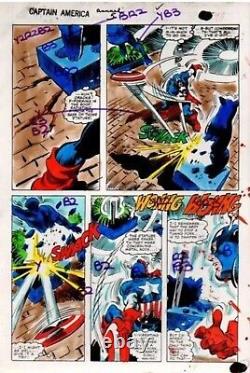 Original 1981 Gene Colan Captain America color guide art page 43Marvel Comics