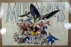 Original 1989 Marvel Press XMen MUTANTS Poster Art by Arthur Adams 22x34 #24590