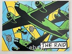 Original Air Force Pop Art Comic Book Style WW2 Bombing Raid Artwork 18x24