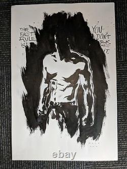 Original Art Fight Club 2 Key Promo, 2014, by David Mack 18x12