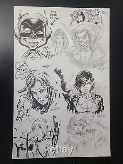 Original Art Jam Page Multi Sketch 11 X 17 Tyler Kirkham Tom Richmond & Others