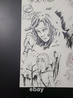 Original Art Jam Page Multi Sketch 11 X 17 Tyler Kirkham Tom Richmond & Others