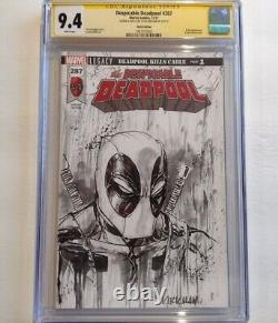 Original Art Sketch & Signed by Tyler Kirkham CGC SS Despicable Deadpool 287