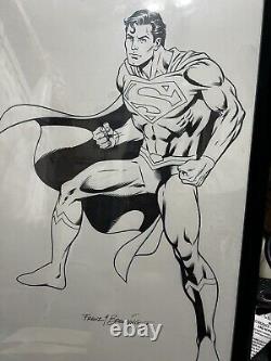 Original Art Superman 11 X 17 Brett Breeding Ron Frenz