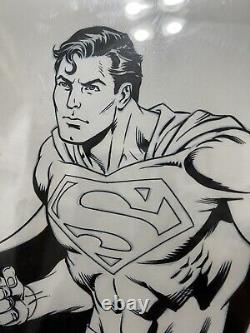 Original Art Superman 11 X 17 Brett Breeding Ron Frenz