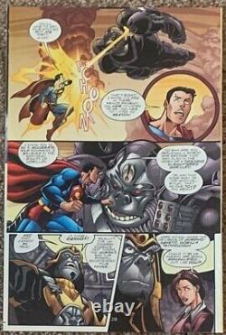 Original Art, Superman DC Comics 1999 Signed by Artist Rich Faber with 2 Comics