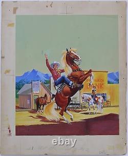 Original Art by Mel Crawford Gene Autry, cover of Little Golden Book, 1955