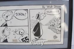 Original Comic Art By Walt Ditzen Fan Fare Football Framed