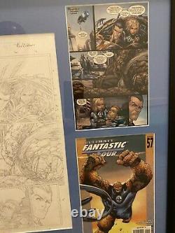 Original Comic Art Framed Ultimate Fantastic Four Issue # 57 Tyler Kirkham Art