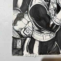 Original Comic Art Green Lantern Corps Darick Robertson Comission 11x17 Splash