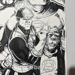 Original Comic Art Green Lantern Corps Darick Robertson Comission 11x17 Splash