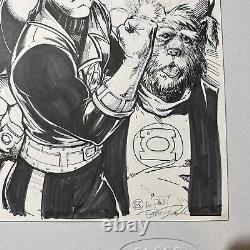 Original Comic Art Green Lantern Corps Darick Robertson Comission 11x17 Splash