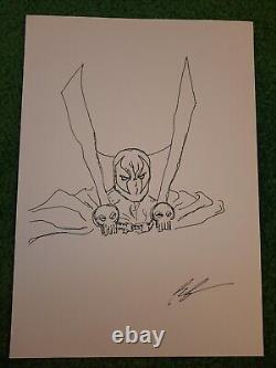 Original Comic Art Sketch Spawn Signed 8×12