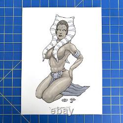 Original Comic Art Star Wars Ahsoka Tano By Dante Guerra 9x12 1/1 1 of 1