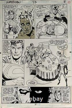 Original Comic Art Superman 73 Page 8 Jurgens / Breeding Doomsday Coming