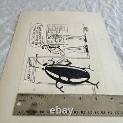 Original David Knoles Pen Art 1976 Drawing Bug Kafka Vintage Funny Humor Comic