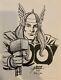Original George Perez (2012) Thor Comic Art Sketch Inked By Joe Rubinstein