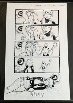 Original Interior Comic Art By Collette Turner 11x17 Badassical Issue 1 Page 6