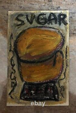 Original Jean-Michel Basquiat SAMO NYC 1980 Signed Graffiti portrait postcard