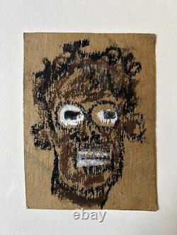 Original Jean-Michel Basquiat SAMO NYC 1980 Signed Graffiti portrait postcard