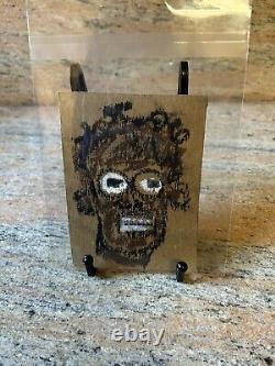 Original Jean-Michel Basquiat SAMO NYC 1980 Signed Graffiti portrait postcard