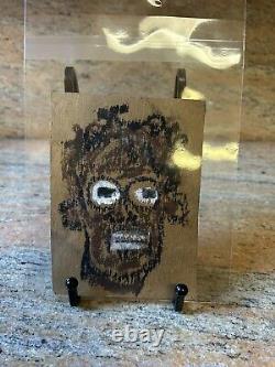 Original Jean-Michel Basquiat SAMO NYC 1980 Signed Graffiti portrait postcard