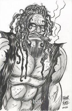 Original LOBO Pin-Up DC Comics Original Art by Frank Forte Bobs' Burgers