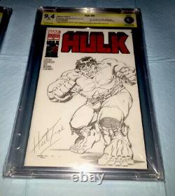 Original Marvel Comic Art Herb Trimpe Sketch Hulk 181 Pin Up XL Full Body 9.6 Ss