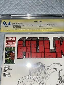 Original Marvel Comic Art Herb Trimpe Sketch Hulk 181 Pin Up XL Full Body 9.6 Ss