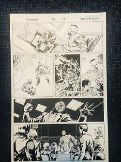 Original Marvel Comic Book Art Ink Page by Jay Leisten Daredevil #9 2019 SIGNED