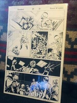 Original Marvel Comic Book Art Ink Page by Jay Leisten Daredevil #9 2019 SIGNED