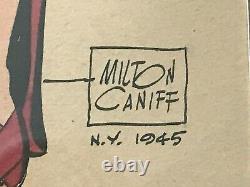 Original Milton Caniff Comic Strip Art Signed 1945 Miss Lace
