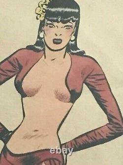 Original Milton Caniff Comic Strip Art Signed 1945 Miss Lace