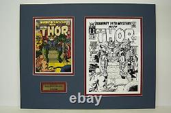 Original Production Art Cover THOR #122, JACK KIRBY, matted withcomic book, ODIN
