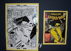 Original Production Art STEVE DITKO Amazing Spider-man #30 matted withcover print