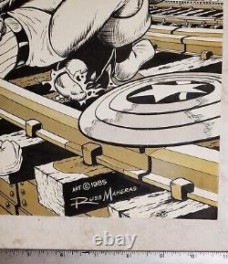 Original Russ Maheras cover art for Sensawunda #7, 1985 Captain America, Hulk