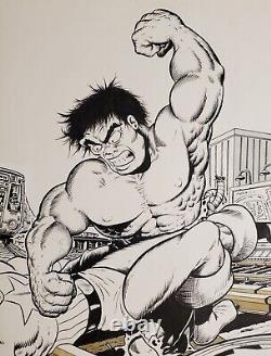 Original Russ Maheras cover art for Sensawunda #7, 1985 Captain America, Hulk