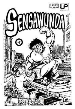 Original Russ Maheras cover art for Sensawunda #7, 1985 Captain America, Hulk